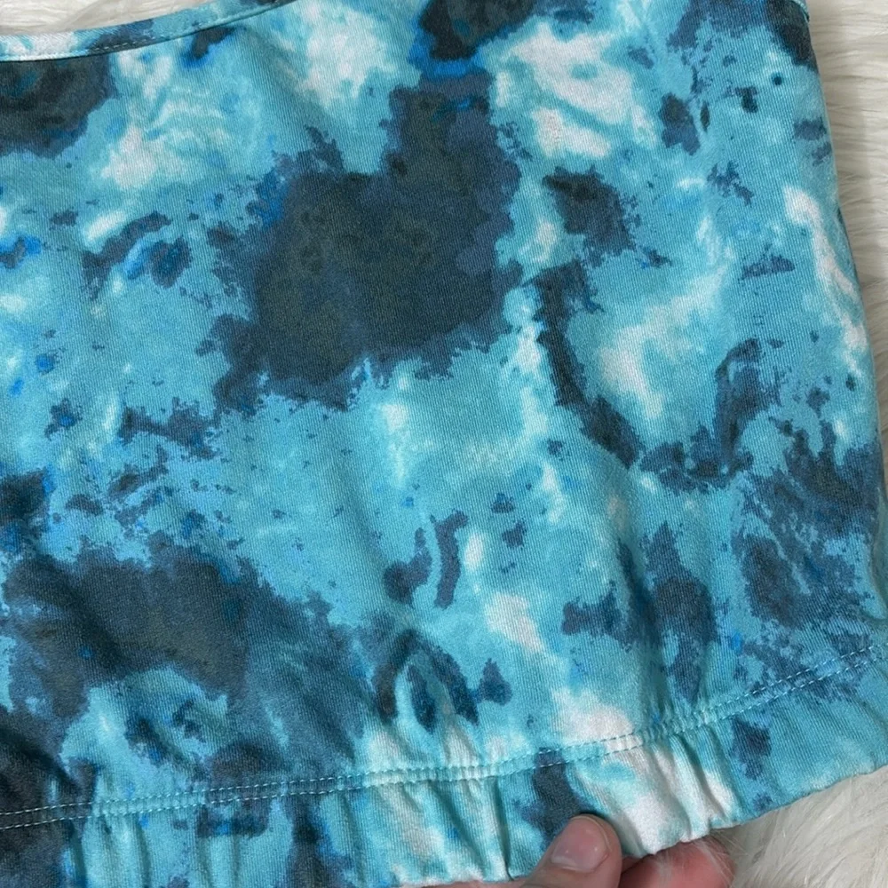 NWT Room Service Multi Blue Tie Dye Pajama Top Size XS